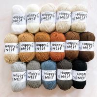 ✷☂ ไหมพรม คอตตอนนม milk yarn 4 ply (สีขาว ครีม น้ำตาล เทา ดำ)