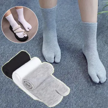 2 Pairs Split Toe Tabi Socks, Comfy & Breathable Non-slip Socks, Women's  Stockings & Hosiery