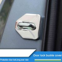 ：》“{： QHCP 4PC Car Door Lock Protect Buckle Cover Sticker Limiting Stopper Decor Stainless Steel For Subaru Forester Outback Legacy XV