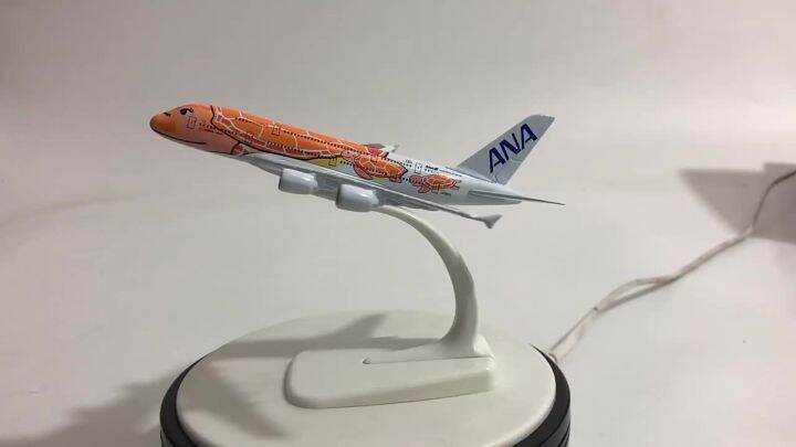 JASON TUTU 16CM ANA sea turtle painting Airbus A380 Airplane Model ...