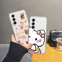 เคสSamsung A05 A05s ลายตัวการ์ตูนน่ารักคิตตี้หมีโปร่งใสกันกระแทกนิ่มยางเคสโทรศัพท์ Galaxy A05s A05เคสสำหรับผู้หญิง