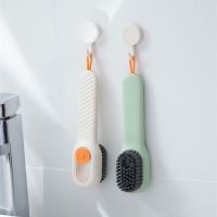 Soft-Bristled Shoe Cleaner Multifunctional Cleaning Brush Shoe Brush Clothing Board Brush Long Handle Brush Soap Dispenser Brush