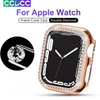 CCLCC ชุดเคสสำหรับ Apple Watch ป้องกันกันชนเพชร8 7 6 SE 5 4 3 2 38มม. 42มม. 40มม. 44มม. สำหรับสายสายนาฬิกาข้อมือสมาร์ทวอท์ช8 7 41มม. 45มม.