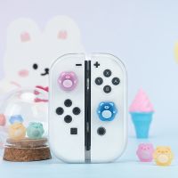 Little Bear Fudge Silicone Soft Thumb Stick Grip Cap Protective Cover For Switch Oled NS Lite Joy-con Controller Thumbstick Case Controllers