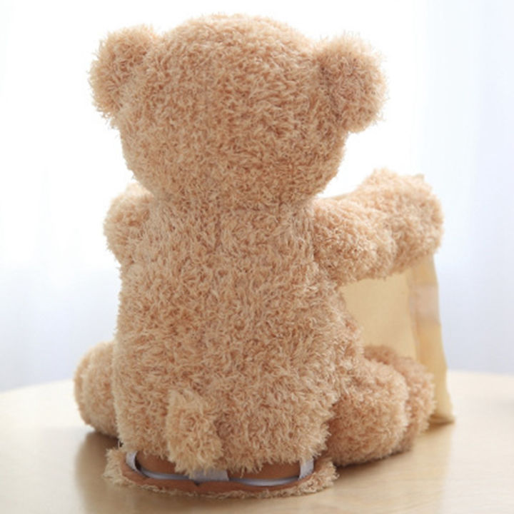 bmwa-หมีน่ารักของเล่นเพลงพูดและร้องเพลงได้เป็นของเล่นซ่อนหาตุ๊กตาหมีสัตว์ของขวัญวันเกิดสำหรับเด็กเล็ก