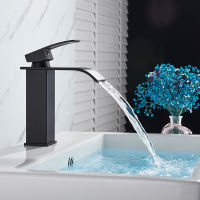 Rozin Hot cold basin faucet Waterfall Bathroom Vanity Sink Faucet Single Lever Chrome Brass Hot and cold Basin Washing Taps