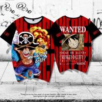 XP ONE PIECE Tshirt Unisex Short Sleeve Tops Casual Loose Tee Anime Luffy Graphic Shirt Plus Size PX
