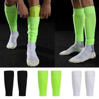 【YD】 New Football Socks Shin Leg Cover Men Grip Cutsocks