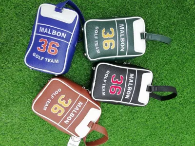 MALBON 23กระเป๋าถือกอล์ฟ Malbon Pu ทนทานต่อการฉีกขาดของถุงใส่ของจุกจิกถุงเก็บของกระเป๋าถือใส่ได้ทั้งชายและกระเป๋าใส่ลูกบอล