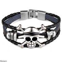 Trendy DIY Punk Bracelet With Exaggerated Atmospheric Ghost Head Anime Drip Stainless Steel Skeleton Scalp Jewelry New