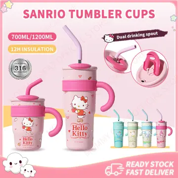 Sanrio Straw Water Bottle Hello Kitty Pochacco Anime Creative 316