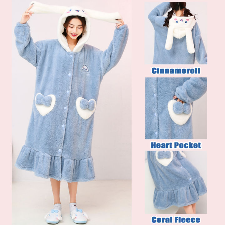 Váy ngủ nữ mùa thu và cotton dài tay có thể mặc đồ ngủ dễ thương của sinh  viên Hàn Quốc mùa hè cho bà bầu dài  Lumtics  Lumtics 