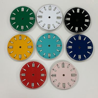 28.5Mm NH35 Dial Enamel Material Face Watch Accessories Watch Dials Fits For Seiko NH35/ETA2836/8215/2813 Movement Replacements