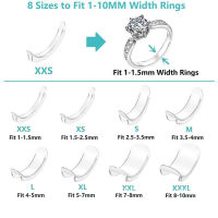 [FSSG❦] 8 Sizes Silicone Invisible Clear Ring Size Adjuster Tighten Reducer Jewelry