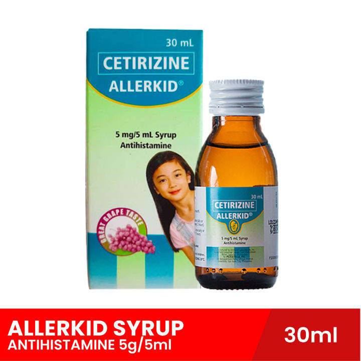 ALLERKID Antihistamine 5mg/5ml Syrup 30ml (For Relief of Kid’s Allergy