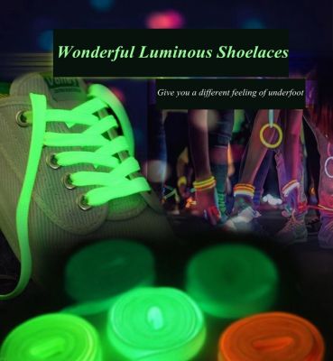 【LZ】♤₪♦  Cadarços luminosos para tênis cadarços rasos festa flash brilhante infantil e adulto cadarços fluorescentes novo 1 par