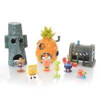 SpongeBob tank pineapple house ornaments cichlid breeding hideaway cartoon doll water plant decorations