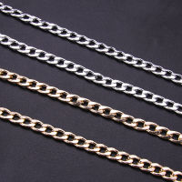 5mroll Gold Color Flat Extended Chains Aluminum Chains Necklace Twisted Chains For DIY Jewelry Findings Accessories