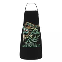 Unisex Worlds Best Tattoo Artist Apron Kitchen Chef Cooking Baking Bib Men Women Tattooists Tablier Cuisine for Painting