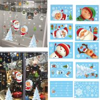 Christmas Window Stickers Christmas Wall Sticker Kids Room Wall Decals Merry Christmas Decorations For Home New Year Stickers