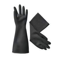 long rubber gloves 40CM acid oil big yards thick warm latex glove work gloves inside shipping