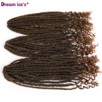 ผมปลอม Locs สังเคราะห์เทพธิดาน้ำแข็งในฝันโครเชต์ไล่สีต่อผมฟรีเทรสผมเปียวงก่อน