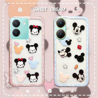 เคสขายดี VIVO Y27 Y02T Y78 4G 5G เคสนิ่มซิลิโคนการ์ตูนน่ารักแฟชั่นโทรศัพท์มือถือโปร่งใสฝาครอบป้องกันเคสบางพิเศษสำหรับ VIVOY78 5G