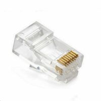 ตัวเชื่อมต่อเครือข่าย RJ-45ปลั๊กแบบโมดูลาร์สายเคเบิลอีเทอร์เน็ต50/100ชิ้นเหมาะสำหรับสายเคเบิลเครือข่าย Cat5e Cat5 UTP