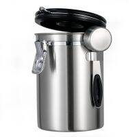 {AMUB} Leeseph Airtight Coffee Container-สแตนเลส CO2 Valve Storage Canister With Scoop-ช่วยให้กาแฟของคุณมีรสชาติสด