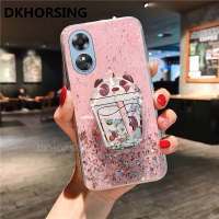 DKHORSING ใหม่เคสใส่โทรศัพท์การ์ตูน OPPO A78 5G หมีน่ารักดีไซน์แบบ Quicksand ขายึด A78 Oppo 2023กากเพชรส่องแสงเป็นประกายวิบวับซิลิโคนเคสโทรศัพท์มือถือดาว