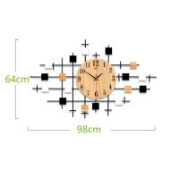 Nordic simple clock living room solid wood wall clock home decoration silent clock creative electronic products