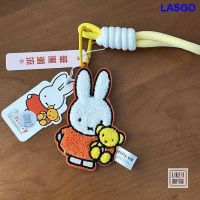 หัวเข็มขัดผู้หญิงตุ๊กตาผ้ากำมะหยี่จี้กระเป๋านักเรียนกระต่าย Miffy ได้รับอนุญาต