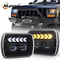 NLpearl 5นิ้ว X 7นิ้วไฟหน้าไฟ Led สำหรับรถออฟโรด SUV LED Daytime Running Light Seguentinal ไฟเลี้ยวสีเหลืองโคมไฟกันน้ำ