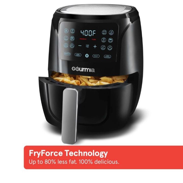 Gourmia 4-Qt Digital Air Fryer with Guided Cooking, Easy Clean, Stainless  Steel