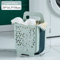 Plastic Hollow Foldable Laundry Basket Home Bathroom Wall-Mounted Dirty Clothes Storage Basket Organizer for Underwear Toy