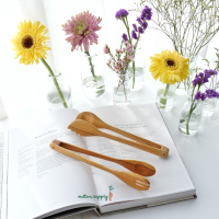 Teak wood tongs ที่คีบอาหาร ไม้หนีบ ทำจากไม้สักแท้ ใช้สำหรับคีบอาหาร ขนม