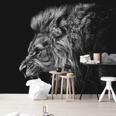 [hot]Custom Photo Wallpaper For Walls 3D Modern Personality Black White Lion Mural Bedroom Study Living Room Background Papier Peint