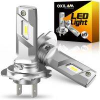 Oxilam Csp ไฟหน้ารถมอเตอร์ไซค์แบบ Led H7ไม่มีพัดลมสำหรับรถ Bmw E46 E90 Vw Passat Golf 7 Polo Audi A4 B8 A3 8P Q7 Mazda 5 Bk Cx7 6500K