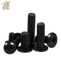 10/20/50/100 PCs M2.5 m3 M4 M5 M6 TM cross recessed cheese head screw black plated carbon steel screw Nails Screws Fasteners