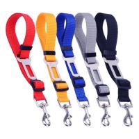 Dog Collar Cat Car Safety Belt Adjustable Dog Leash Seat Vehicle Seat Belt Leas Dogs Magic Pet Clip Supplies Safe Lever Traction Leashes