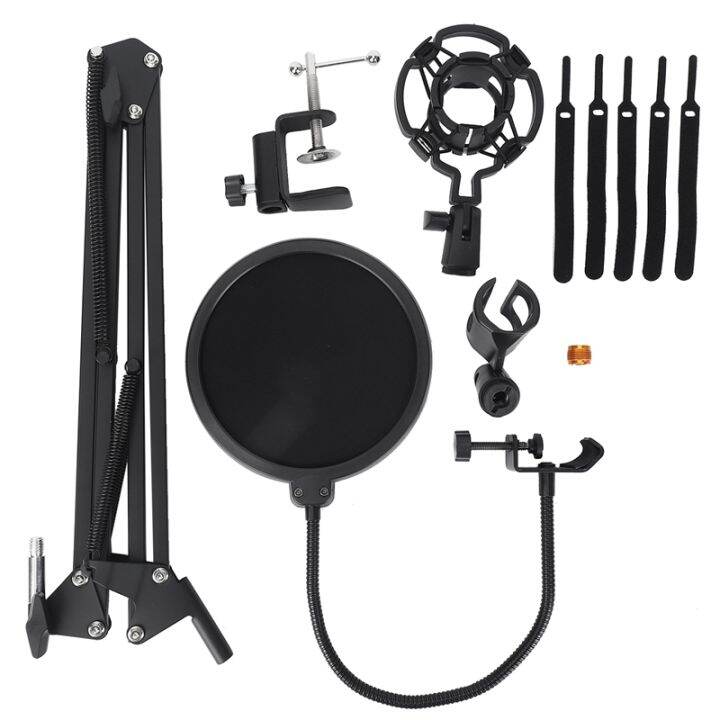 Desktop Microphone Stand Suspension Boom Scissor Arm Stand with 3/85/8 Screw / Shock Mount