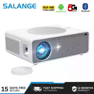 ✨9500 Lumens✨ Salange Q10 Projector Full HD 1080P พื้นเมือง 1920x1080 Android 9.0 วิดีโอ LED Beamer โฮมเธียเตอร์รองรับ 4K Bluetooth 5G WIFI HDMI