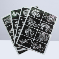 32pcs Self-adhesive Stencils แม่แบบสำหรับ Airbrush Spray Face Paint Glitter Tattoos-BIANO