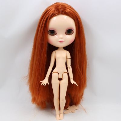 ชุดตุ๊กตา BL232ผมสีแดงน้ำตาลพร้อมเมคอัพ Azone S ข้อต่อ Ob24ร่างกายสาวอะนิเมะ