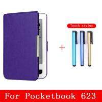 ฝาครอบป้องกันสำหรับ Pocketbook 623 622แท็บเล็ตพ็อกเก็ตบุ๊คซองกันน้ำสไตลัสแบบสัมผัสผิวผิวนอกกันลื่น