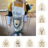 Kitchen Cooking Apron Animal Lion Print Aprons For Elk Bear Fox Women Sleeveless Kids Apron Pinafores Children Aprons Home Bib Aprons