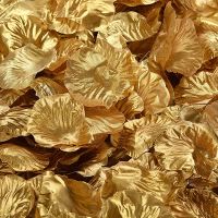 100pieces/pack wedding supplies wholesale simulation rose leaf fake petals gold silver hand throwing flowers proposal