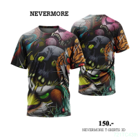 New Summer NEVERMORE T-shirt 3D Suitable for Men and Women fashion versatile t-shirt