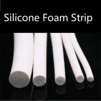 2Meter  Silicone Foam Round Strip ซิลิโคนโฟมรอบแถบปิดผนึกปะเก็นฟองน้ำ Strip Soundproof Seal สีขาว Dia 6 มม./7 มม./8 มม./9 มม./10 มม.