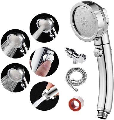 Zloog 3 Modes Function High Pressure Shower Head Bathroom Pressurized Massage Home Universal Handheld Bath Shower Head Set Showerheads